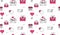 seamless pattern doodle elements for valentine's day. Letters, heart, declarations of love, the red thread of fate