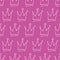 Seamless pattern of doodle queen or king crowns