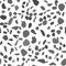 Seamless pattern with dots, uneven, irregular circles, spots, vector