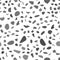 Seamless pattern with dots, uneven, irregular circles, spots, vector