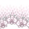 Seamless pattern with dotted moth Orchid or Phalaenopsis and stylized pink petals on the white background.