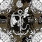 Seamless pattern with dragon on anchor, old victorian compass and baroque decor