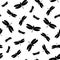 Seamless pattern with dragonflies. Black silhouettes insects on a white background. Vector illustration. Great idea for