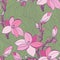 Seamless pattern with drawing magnolia flowers
