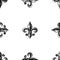 Seamless pattern of drawn symbols medieval french lily
