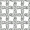 Seamless pattern of drawn tangled barbed wire