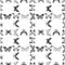 Seamless pattern of drawn various butterflies