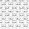 Seamless pattern with dream cat