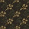 Seamless pattern with dried field flowers