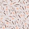 Seamless pattern of dry plants slhouettes.