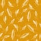 Seamless pattern with ears of wheat. Hand drawn bakery background