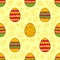 Seamless pattern with Easter painted eggs