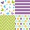 Seamless pattern easter set