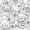 Seamless pattern of Easter symbols