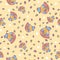 Seamless pattern with eggs hen. Hand drawn chicken. Happy Easter background. hand drawing. for Wallpaper, Textile, Fabric and