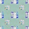 Seamless pattern eith watercolor Amsterdam houses