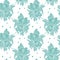 Seamless pattern, elegant pair of blue fish on a white background. print, textile