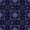 Seamless pattern embroidery. A chic pattern of light embroidery on a dark blue background. Stars and flowers. mystical theme
