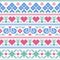 Seamless pattern embroidery cross-stitch style