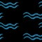 Seamless pattern with embroidery stitches imitation blue wave