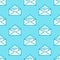 Seamless pattern with envelopes flat line icons. Mail background, message, open envelope with letter, email vector