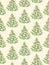 Seamless Pattern with Evergreen Christmas Tree Pine Fir