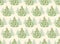 Seamless Pattern with Evergreen Christmas Tree Pine Fir