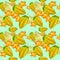 Seamless pattern with exotic tropical carambola fruits. Sweets and yummies.