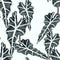 Seamless pattern with exotic tropical plant leaves. Tropical illustration. Jungle foliage.