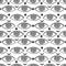 Seamless pattern eyes magic emblem.Mystic vintage style.