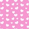 Seamless pattern with fabric hearts