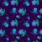 Seamless pattern of fabulous flowers green and purple on a green background.The drawing for printing on fabric, wallpaper, wrappin