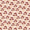 Seamless pattern with fabulous mushrooms. Vector hand drawn