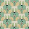 Seamless pattern the face of a cute rabbit