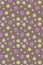 A seamless pattern with faceted crystals on monochromatic background