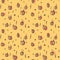 Seamless pattern with falling coins.
