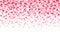 Seamless pattern with falling confetti hearts for Valentines day