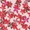 Seamless pattern with falling leaves. Background with autumn virginia creeper leaves.