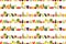 Seamless pattern of falling mixed fruits and vegetables isolated on white