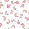 Seamless pattern falling rose petals, sakura. Confetti, cosmetics, beautiful floral background.