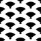 Seamless pattern with fan. Japanese black and white background