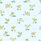 Seamless pattern with fantasy birds, chickens in cartoon style. Wallpaper, backgound for kids