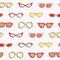 Seamless pattern, fashion isolated sunglasses set
