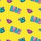 Seamless pattern with fashionable patch set