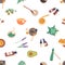 Seamless Pattern Featuring A Delightful Array Of Botanical Ingredients And Tools For Crafting Natural Oils, Vector Tile