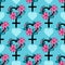 Seamless pattern with feminism symbol