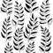 Seamless pattern with fern - black and white