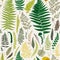 Seamless pattern. Ferns.