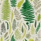 Seamless pattern. Ferns.