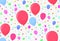 Seamless pattern with festive balloons